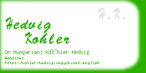 hedvig kohler business card